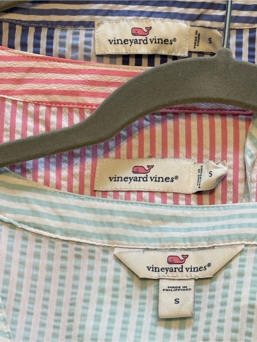$8 SALE! VINEYARD VINES: 3x Striped Rompers, Small - Picture 2 of 12